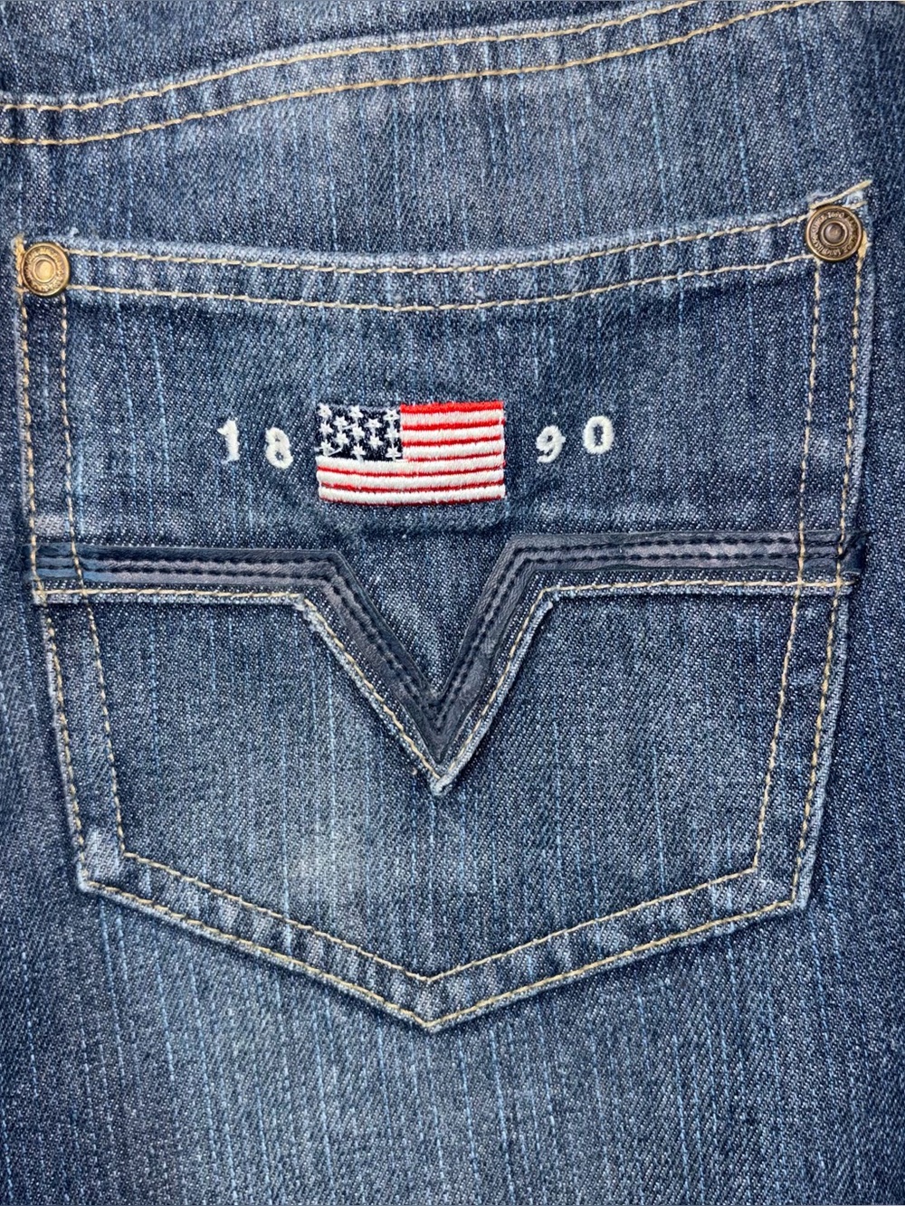 Vintage US Polo Assasin Embroidered High Rise Straight Jeans Size 26 Western - Picture 5 of 11
